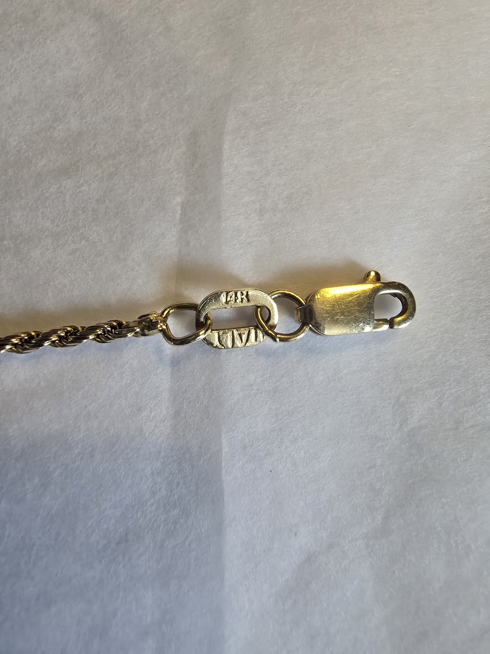 14k Gold Twisted Rope Bracelet For Women Made In Italy
